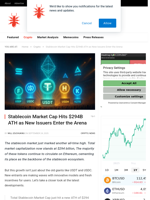 Stablecoin Market Cap Hits $294B ATH as New Issuers Enter the Arena - NullTX