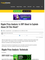 Ripple Price Analysis: Is XRP About to Explode Above $4 This Week?