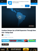 Cardano Ramps Up LATAM Expansion Through IOG–TxPipe Deal