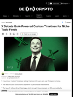 X Rolls Out Custom Timelines Powered by Grok