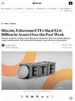 Bitcoin, Ethereum ETFs Shed $2.6 Billion in Assets Over the Past Week - Decrypt