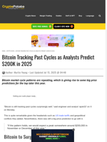 Bitcoin Tracking Past Cycles as Analysts Predict $200K in 2025