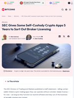 SEC Gives Self-Custody Crypto Apps 5 Years to Sort Out Licensing