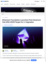 Ethereum Plots Quantum Defense With New Initiative