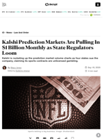Kalshi Prediction Markets Are Pulling In $1 Billion Monthly as State Regulators Loom - Decrypt
