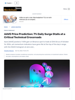 AAVE Price Prediction: 7% Daily Surge Stalls at a Critical Technical Crossroads - Blockchain.News