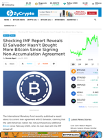 Shocking IMF Report Reveals El Salvador Hasn’t Bought More Bitcoin Since Signing Non-Accumulation Agreement ⋆ ZyCrypto