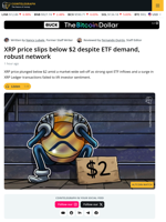 XRP Below $2: Strong ETF Demand, High Transactions Fail to Lift Price