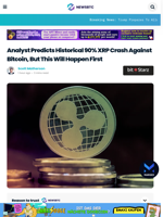 Analyst Predicts Historical 90% XRP Crash Against Bitcoin, But This Will Happen First