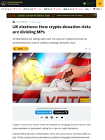 UK Labour MPs Want To Crack Down On Crypto Campaign Donations