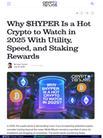 Why $HYPER Is a Hot Crypto to Watch in 2025 With Utility, Speed, and Staking Rewards