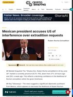 Mexican president accuses US of interference over extradition requests