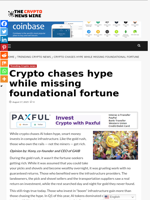 Crypto chases hype while missing foundational fortune - The Crypto News Wire