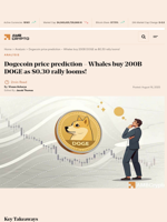 Dogecoin price prediction as whales add 200 billion DOGE