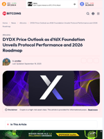 DYDX Price Outlook as dYdX Foundation Unveils Protocol Performance and 2026 Roadmap - 99Bitcoins
