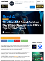Why BlockDAG Could Outshine Every Other Token: Inside 2025’s Top Crypto Projects | Live Bitcoin News