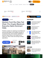 Markets Front-Run New Fed Chair: Pro-Crypto Blackrock Executive Gains Dominant Odds – Featured Bitcoin News