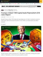 Trump Family-Linked Fund to Invest $300M in Polymarket in $1B Round