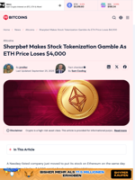 Sharpbet Makes Stock Tokenization Gamble as ETH Price Drops