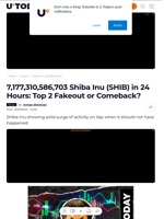 7,177,310,586,703 Shiba Inu (SHIB) in 24 Hours: Top 2 Fakeout or Comeback? - U.Today