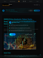 ONDO Price Analysis: Token Tests Support at $0.92 Amid Neutral Market Conditions - Blockchain.News
