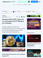 Nasdaq Seeks SEC Approval to List Dogecoin ETF Backed by 21Shares – Finance Bitcoin News