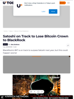 Satoshi on Track to Lose Bitcoin Crown to BlackRock