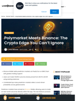 Binance Prediction Markets Go Live in Wallet