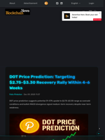 DOT Price Prediction: Targeting $2.75-$3.30 Recovery Rally Within 4-6 Weeks - Blockchain.News