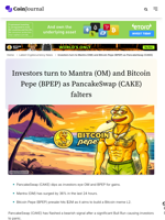 Investors turn to Mantra (OM) and Bitcoin Pepe (BPEP) as PancakeSwap (CAKE) falters - CoinJournal