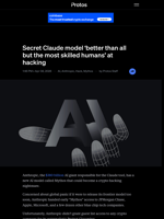 Secret Claude model 'better than all but the most skilled humans' at hacking