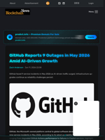 GitHub Reports 9 Outages in May 2026 Amid AI-Driven Growth - Blockchain.News