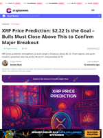 XRP Price Prediction: $2.22 Is the Goal - Bulls Must Close Above This to Confirm Major Breakout