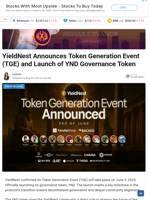 YieldNest Announces Token Generation Event (TGE) and Launch of YND Governance Token