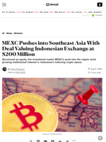 MEXC Pushes into Southeast Asia With Deal Valuing Indonesian Exchange at $200 Million - Decrypt