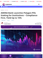 AMINA Launches FINMA-Approved Polygon POL Staking