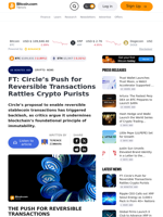 FT: Circle’s Push for Reversible Transactions Rattles Crypto Purists – Crypto News Bitcoin News