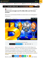 Bitcoin lacks strength, but ETH, BNB, XMR, and TAO show promise