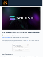 SOL Surges Past $150 — Can The Rally Continue? - Bitcoinik