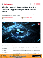 Ripple Lawsuit “Excuse” Over, Says Crypto Lawyer