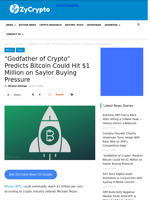 “Godfather of Crypto” Predicts Bitcoin Could Hit $1 Million on Saylor Buying Pressure ⋆ ZyCrypto