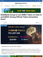 MultiBank Group to List $MBG Token on Gate.io and MEXC During Official Token Generation Event - TheNewsCrypto