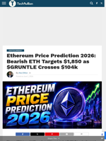 Ethereum Price Prediction 2026: Bearish ETH Targets $1,850 as $GRUNTLE Crosses $104k - TechBullion