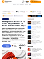 Metaplanet Files $3.7B Shelf Registration to Fund More Bitcoin Buys – Crypto News Bitcoin News