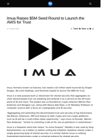 Imua Raises $5M Seed Round to Launch the AWS for Trust - Visionary Financial