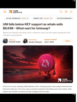 UNI falls below KEY support as whale sells $6.61M – What next for Uniswap? - AMBCrypto