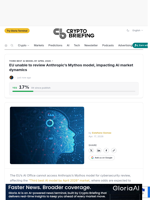 EU unable to review Anthropic's Mythos model, impacting AI market dynamics