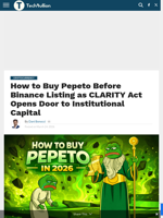 How to Buy Pepeto Before Binance Listing as CLARITY Act Opens Door to Institutional Capital - TechBullion