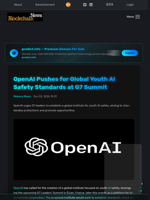OpenAI Pushes for Global Youth AI Safety Standards at G7 Summit - Blockchain.News