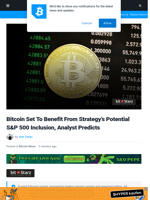 Bitcoin Set To Benefit From Strategy’s Potential S&P 500 Inclusion, Analyst Predicts | Bitcoinist.com